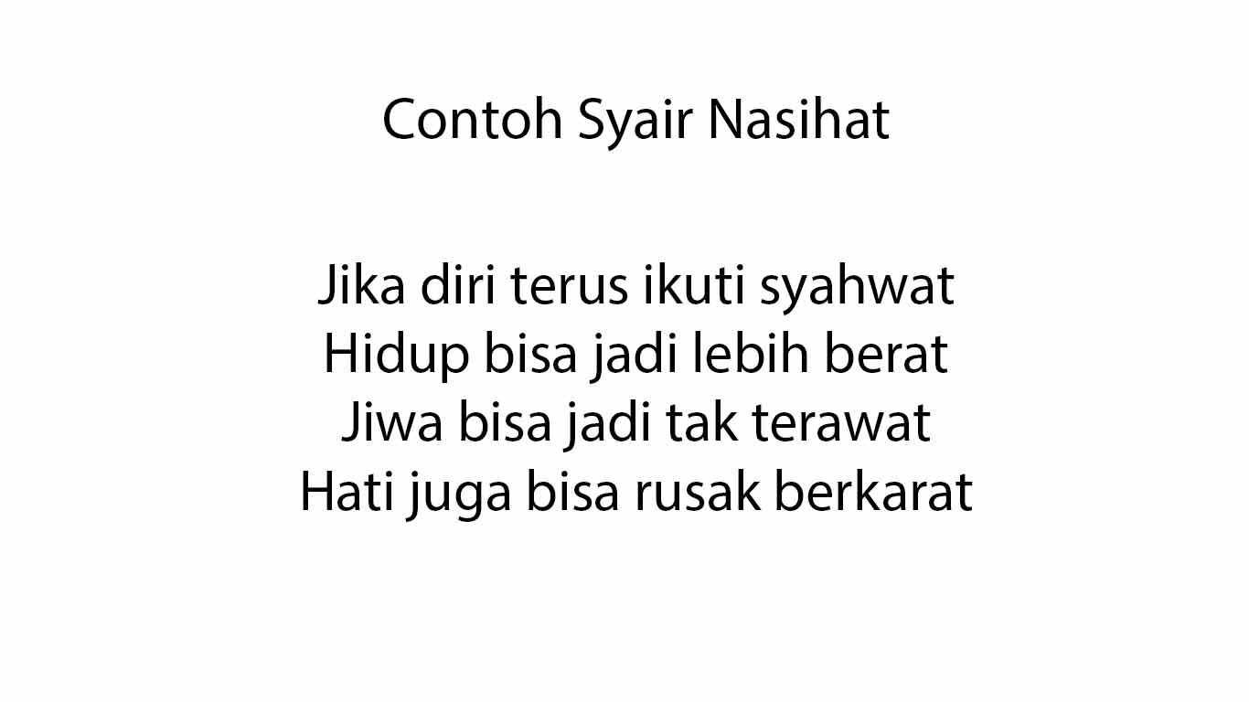 Contoh Syair Nasihat