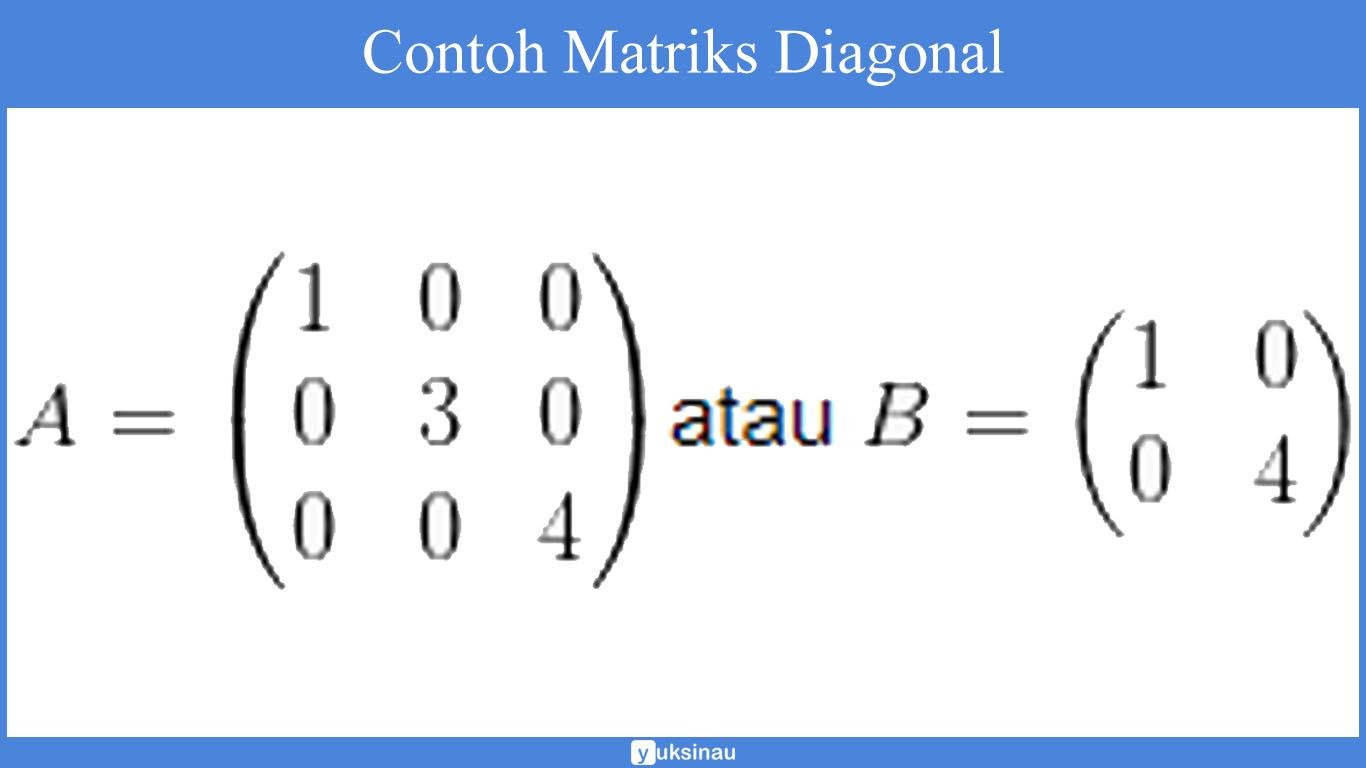 Matriks Diagonal Matriks Diagonal
