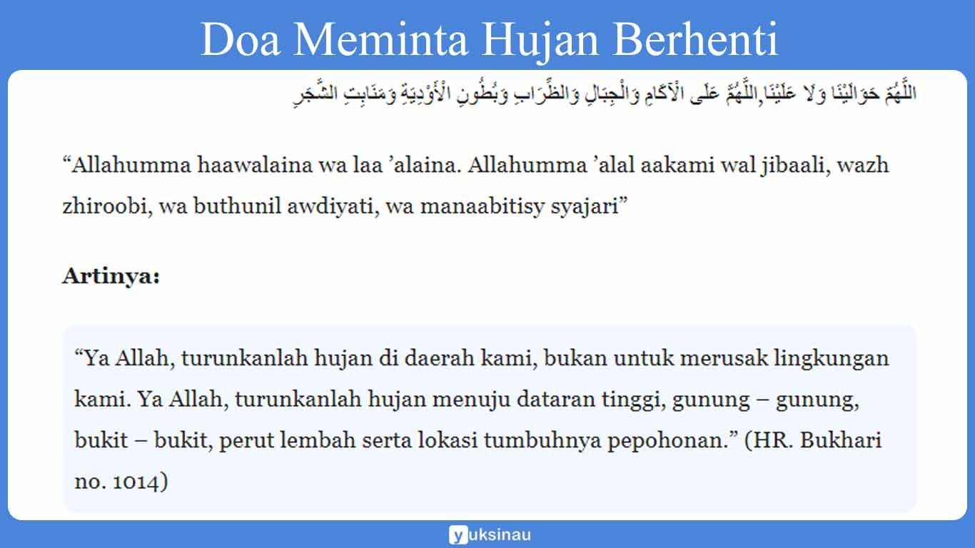 Doa Meminta Hujan Berhenti Doa Meminta Hujan Berhenti