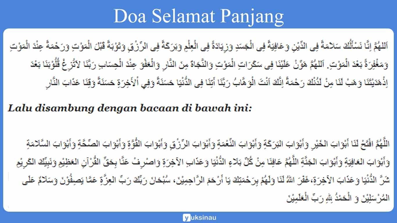 Doa Selamat Panjang