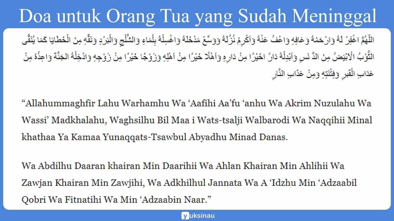 Doa untuk Orang Tua yang Sudah Meninggal