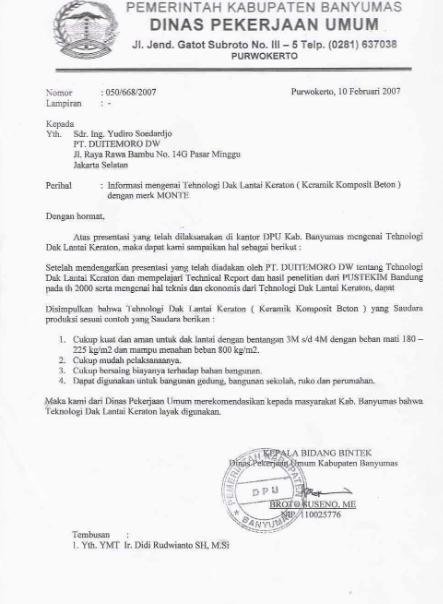 contoh surat dinas dan surat pribadi