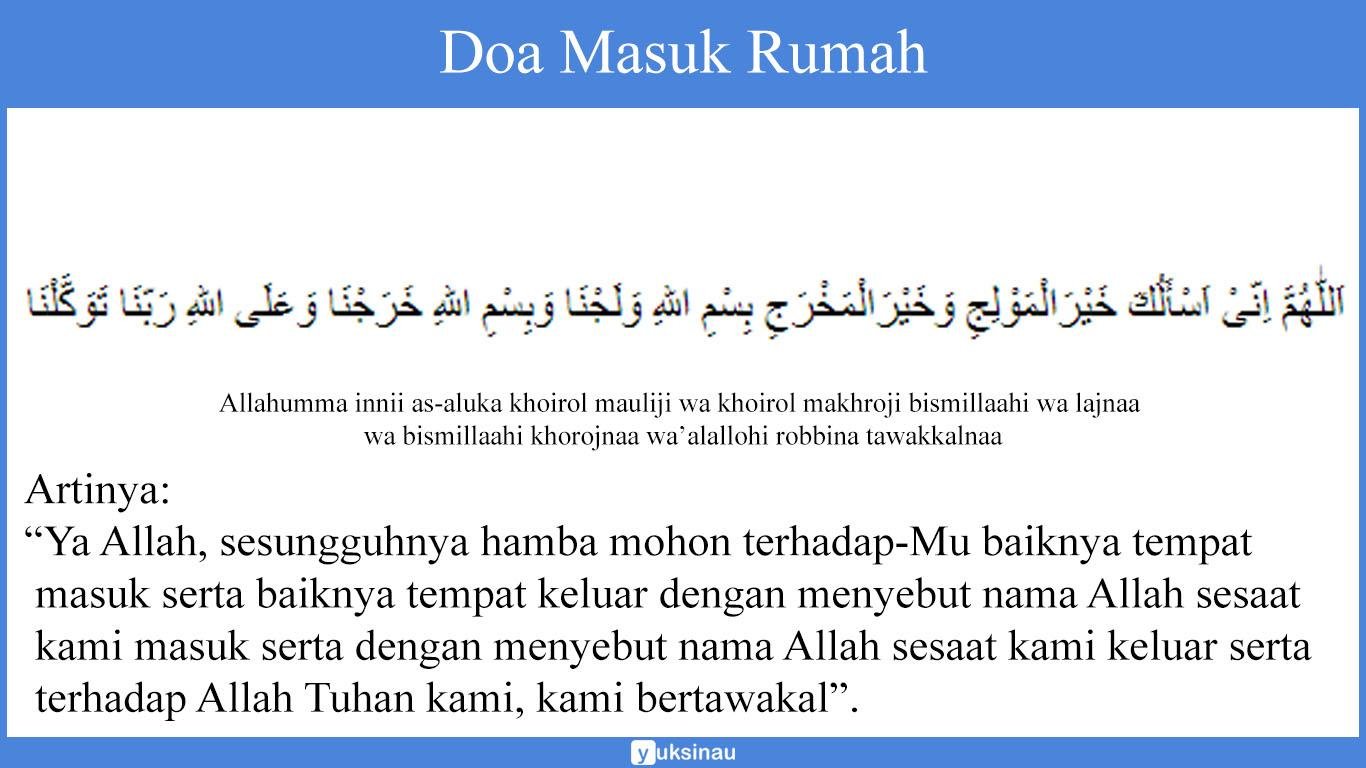 Doa Masuk Rumah Doa Masuk Rumah