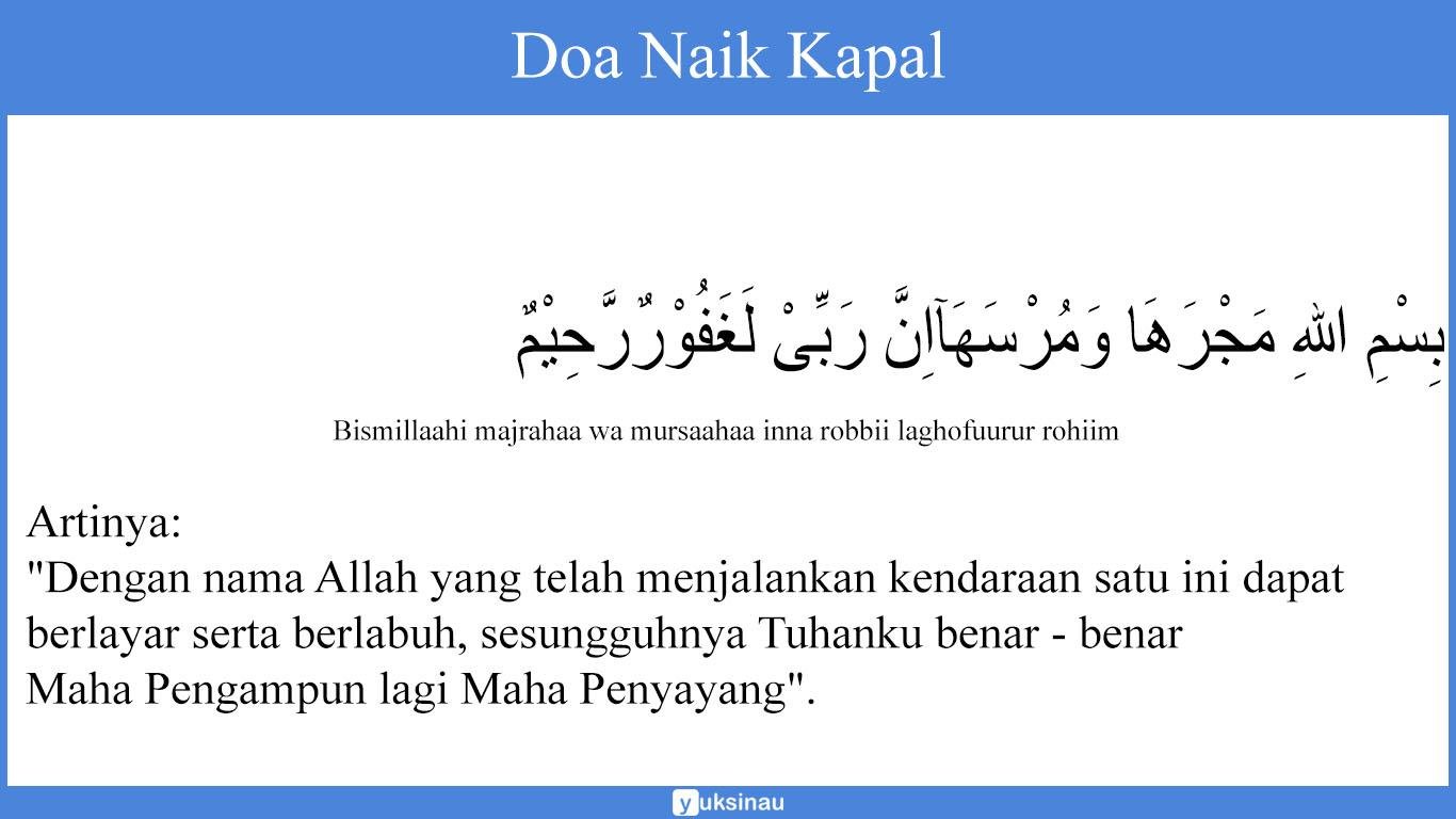Doa Naik Kapal Doa Naik Kapal