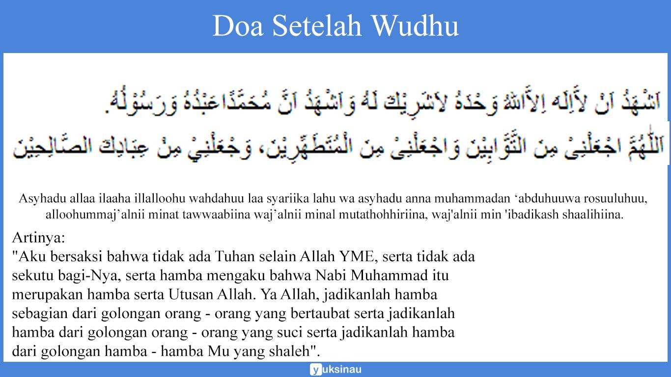 Doa Setelah Wudhu Doa Setelah Wudhu